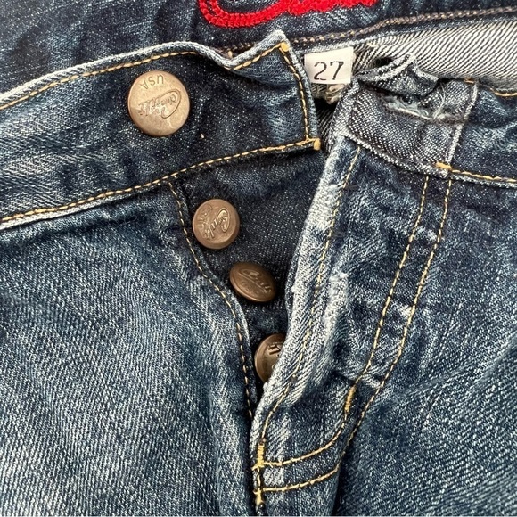 Blue Cult Side Slit Button Fly Pencil Jean Skirt Size 27 Women’s - Picture 6 of 6